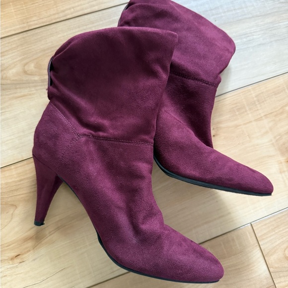 Unisa Burgundy Heeled Boots - Picture 1 of 8